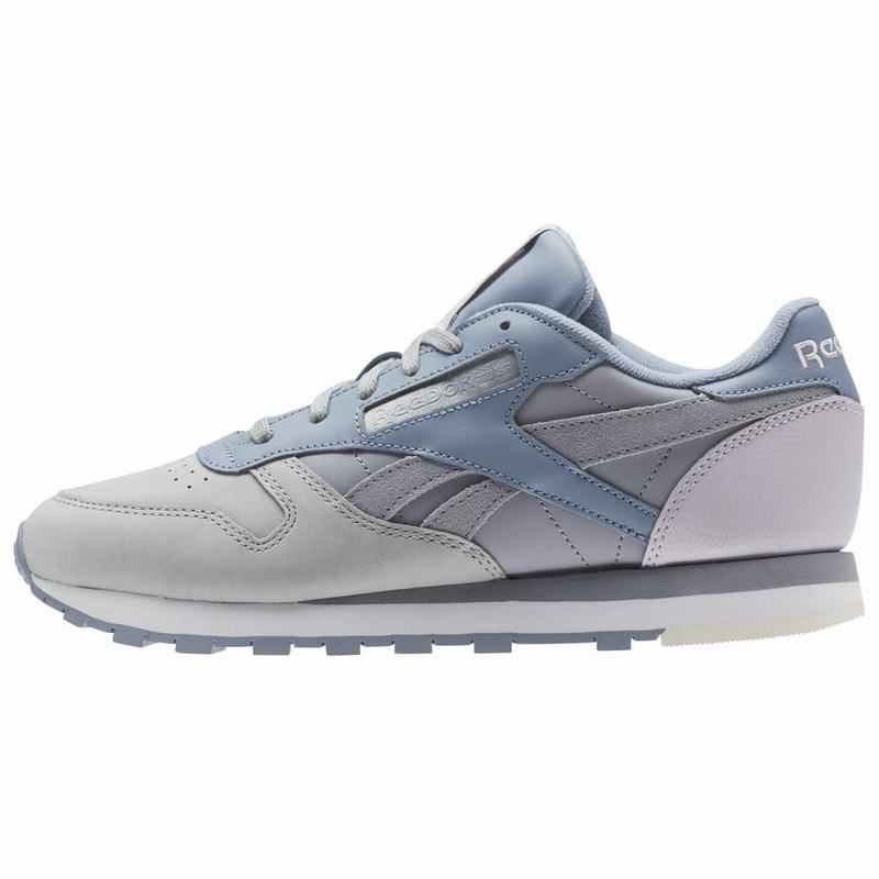 Reebok Classic Leather Pm Tenisky Damske - Siva/Modre PZ1201QN